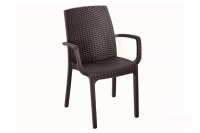 Стул B:rattan INDIANA с подлокотниками, коричневый